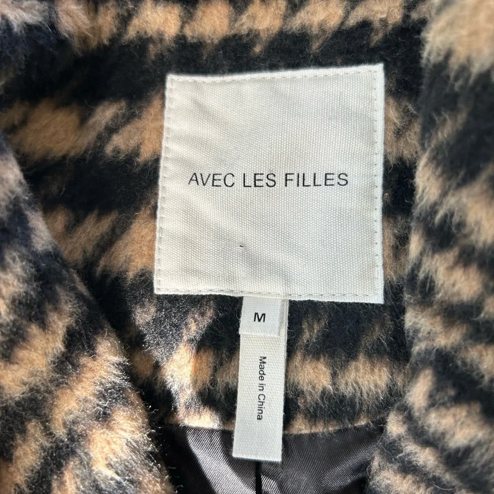 Avec Les Filles Wool Blend Oversized Pea Coat Size Medium - Picture 10 of 11